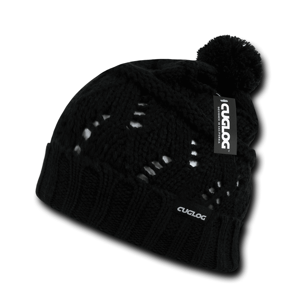 Cuglog Kailash Striped Beanies Braided Style Winter Cuffed Caps Hats 