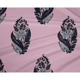 thumbnail image 4 of oneOone Polyester Lycra Fabric Leaves & Floral Block Printed Fabric 1 Yard 56 Inch Wide, 4 of 4