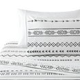 thumbnail image 3 of Marina Decoration Ultra Soft Silky Deep Pocket Rich Printed Bedding Rayon from Bamboo All Season Sheet Set with Pillowcases, Simplify Modern Geometric Pattern, 3 of 7