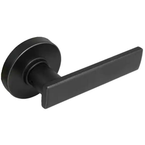 Westwood Matte Black Hall/Closet Door Lever with Round Rose