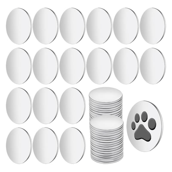 HOT 100 PCS Stainless Steel Disc Circular Plate Blank Metal Strike Flat Round for Crafts Stamping