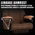 thumbnail image 6 of Big and Tall 700LBS Heavy Duty Executive Office Chair with Metal Base, Linkage Armrest, Footrest, Extra Thick Wide Cushion, Silent Rubber Wheels, Light Brown, 6 of 8