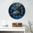 thumbnail image 2 of Yayeee Wall Clock Battery Operated 9.5" Silent Quartz Non-Ticking for Living Room Decor, Window Earth, 2 of 8