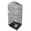 Rinhoo 37inch Bird Cage Canary with Wood Perches & Food Cup Black Metal Wire Frame Cage