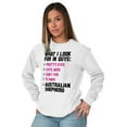 thumbnail image 2 of Animal Long Sleeve T-Shirts Tee For Women What I Look For In Guys Australian Shepherd D, 2 of 2