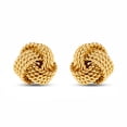 thumbnail image 6 of LeCalla 925 Sterling Silver Light-Weight Yellow-Gold Plated Italian Design Love Knot Stud Earrings for Women and Teen 10MM, 6 of 8