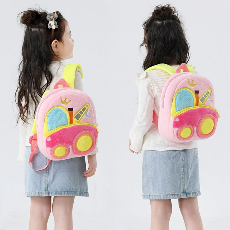 Kids School Bag Soft Plush Backpacks Cartoon Boys Girls Baby (2-5 Year