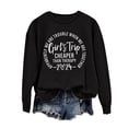 thumbnail image 3 of Patlollav Winter Women's Sweatshirt Letter Round Neck Solid Color Printed Long Sleeve Tops, 3 of 6