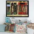 thumbnail image 3 of Red Facade of Charming Shop In Paris Street II 32 in x 24 in Framed Painting Canvas Art Print, by Designart, 3 of 4