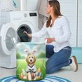 thumbnail image 4 of Happy Easter Hello Spring Goldendoodle Playing Football Foldable Laundry Basket Doodle Dog Lover Gifts Idea Organizer Storage with Handles - 13003, 4 of 5