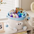 thumbnail image 4 of Mini Desk Trash Can - Cute Garbage Bin Holder, Tiny Countertop Waste Container | Compact Cleaning Storage Organizer Unit, Dorm Bedroom Office Bathroom Bedside, 4 of 7