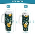 thumbnail image 6 of Yayeee 40oz Stainless Steel Tumbler with Straw and Handle Double-Wall Insulated Travel Water Bottle, Yellow Lemons, 6 of 8