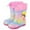 Pink, variant on Kids Rain Boots for Children Playful Cartoon Design Outdoor Puddle Jumping Footwear Lightweight Comfortable