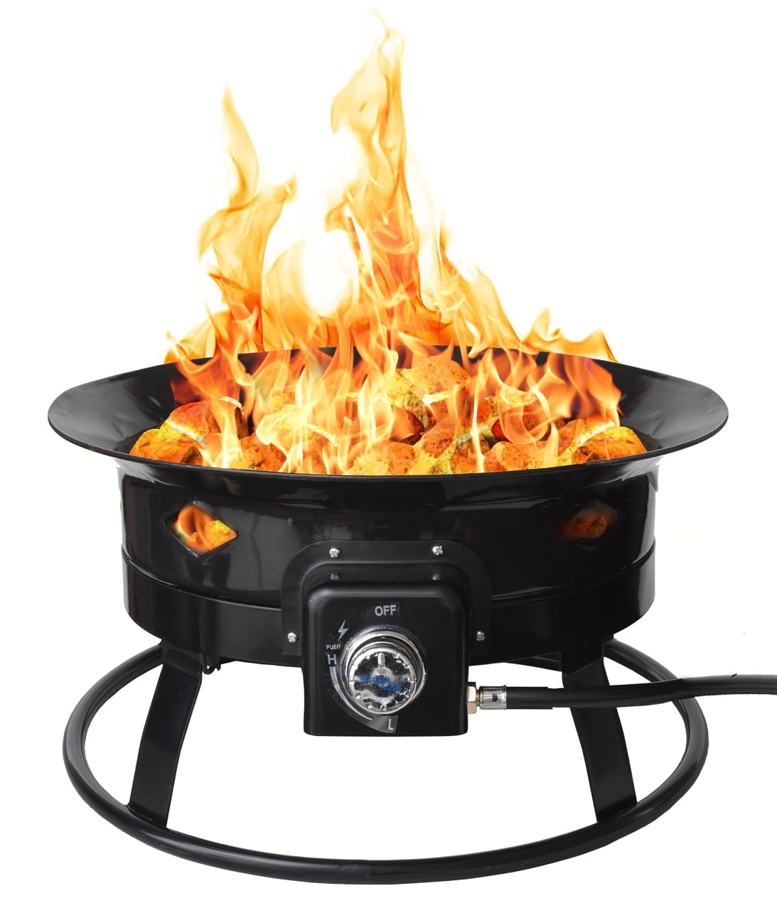 diameter 58000 BTU Details about   Outdoor Portable Fire Pit Propane Gas Cover & Carry Kit 21in 