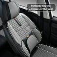 thumbnail image 4 of Premium 5-Seat Car Seat Covers Full Set, Waterproof Leather with Fixed Lumbar Support, Airbag Safe, Black and Grey , Non-slip Comfort Design, Universal Fit for Cars, Suvs and Trucks, 4 of 9