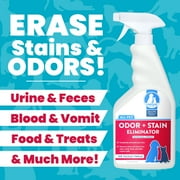Unique Pet Odor and Stain Eliminator for Dog, Cat, Small Pet Messes- 24 oz. Ready-To-Use Liquid Spray - Bio-enzymatic Formula