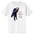 thumbnail image 3 of Men's White Joker Tee, Let's Put a Smile on that Face-M, 3 of 5