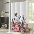 thumbnail image 4 of Floral Shower Curtain, Colorful Flower Bird Butterfly Country Shower Curtains Set for Bathroom Bathtub Rustic Decor Waterproof Machine Washable Fabric with 12 Plastic Hooks, 4 of 6