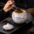 thumbnail image 2 of Miangastore Ceramic Tea Jar Decorative Sealing Tea Jar Airtight Tea Container Small Tea Jar Loose Tea Container, 2 of 9