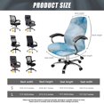 thumbnail image 6 of Renewold Marble Light Blue Computer Office Chair Cover Spandex Rotating Chair Slipcover Dustproof Stain Resistant High Back Computer Chair Cover for Dogs Cats, S, 6 of 7