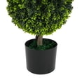 thumbnail image 4 of Christopher Knight Home 34" Topiary Boxwood Tree in Black Plastic Pot, Pre-Potted Faux Greenery Tree for Home Decor, Set of 2, 4 of 10