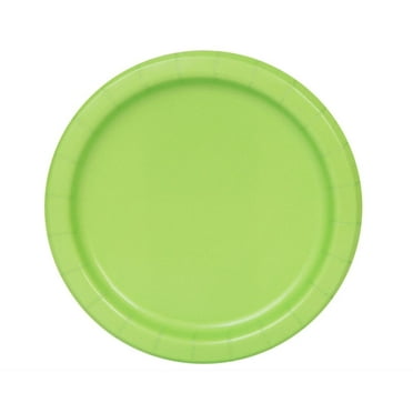 7" Paper Dessert Plates, Lime Green, 8ct