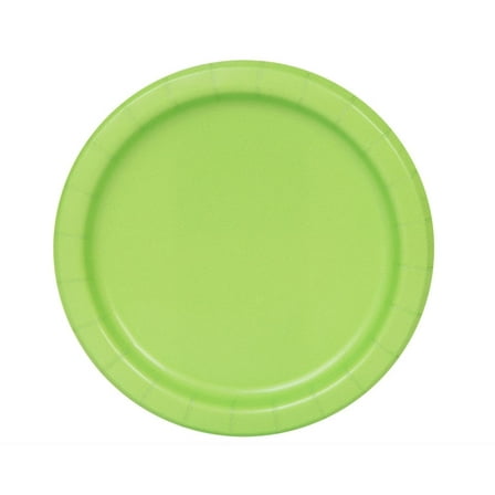 7" Paper Dessert Plates, Lime Green, 8ct