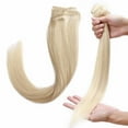 thumbnail image 5 of Benehair 100% Real Remy Human Hair Extensions Clip In 7 Pieces Full Head Invisible Soft Straight Women 8A Auburn #30, 5 of 9