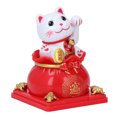 thumbnail image 1 of Solar Lucky Cat Statue Automatic Waving Arm Wealth Welcoming Cash Register Home Decor, 1 of 7