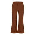 thumbnail image 4 of Chiccall Mens Corduroy Flared Pants Slim Flat Front Stylish Streetwear Trousers, 4 of 5
