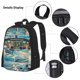 thumbnail image 3 of Balery Comic Airplane Cockpit Illustration Mochila Escolar 3 en 1 para Niños - Mochila Resistente con Lonchera Térmica y Estuche - Mochila Escolar para Niños y Niñas, 3 of 7