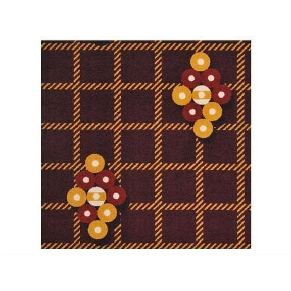 Joy Carpets 1765C-02 Games People Play Nine Ball Rectangle Gaming & Sports Area Rugs 02 Burgundy - 5 ft. 4 in. x 7 ft. 8 in.