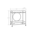 thumbnail image 2 of Pemberly Row Contemporary Metal / Glass Bar Cart in Black Finish, 2 of 14