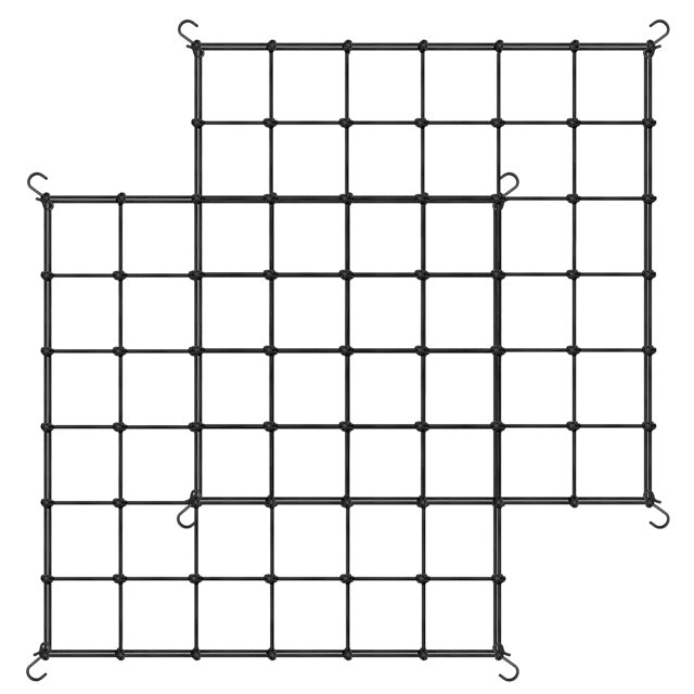 Malla elástica para enrejados Simple Deluxe, 90 x 90 cm, color negro, paquete de 2