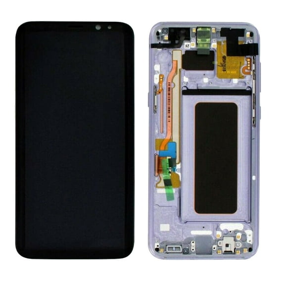 Replacement OLED Display Digitizer Touch Screen Full Assembly With Frame For Galaxy S8  Plus G955 - Orchid Grey/Purple