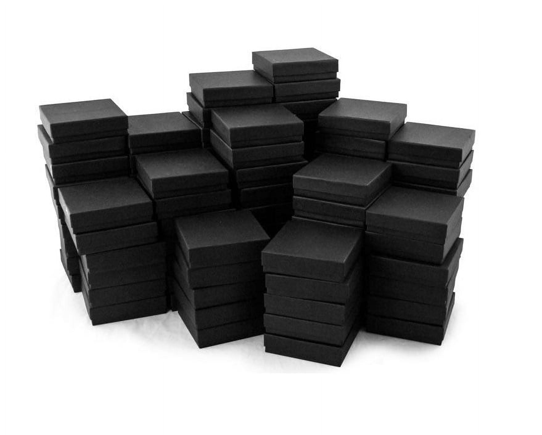 6 Pack, Black Matte Jewelry Gift Boxes, 7x5x1.25, Fiber Fill for