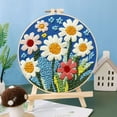 thumbnail image 2 of Punch Needle Kits Staryy Sky and Daisy Flowers DIY Embroidery Starter Set with Hoop Easy for Beginners Stress Relief Handmade Craft Hobby and Home Decor 20x20cm, 2 of 8