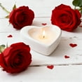 thumbnail image 4 of Leodye 1PCS Ceramic Heart-shaped Candle Holder Exquisite Design Valentine's Day Party Wedding Table Decor Romantic Gift Accessory -4.2 * 4.7 * 1.4in, 4 of 6