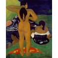 thumbnail image 2 of Gauguin, Paul 12x14 Gold Ornate Wood Framed with Double Matting Museum Art Print Titled - Tahitian Women Bathing, 2 of 4