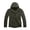 Army Green, variant on Mens Hooded Jackets Solid Color Loose Fleece Full Zip Jacket With Pockets Long Sleeve Casual Outerwear