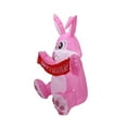 thumbnail image 3 of 5FT Easter Inflatables Outdoor Decoration Inflatable Pink Bunny with Happy Easter, Built in LED Lights Blow Up Yard Decoration for Lawn Garden Holiday Party, 3 of 9