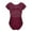 Burgundy, variant on YiZYiF Kids Girls Short Sleeves Floral Lace Ballet Dance Leotard Gymnastics Jumpsuit