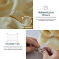 thumbnail image 5 of Simple&Opulence Linen Duvet Cover - Linen Cotton Blend 2 Pieces Bedding Set, 1 Duvet Cover 68 x 86 Inches and 1 Pillowcase- Solid Color Collection , Soft & Cozy ,Cooling Bedding-Pale Yellow, Twin, 5 of 7