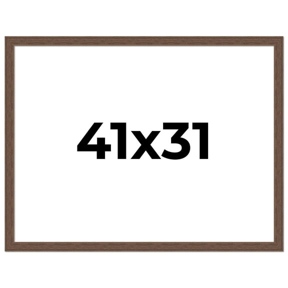 41x31 Frame Brown Distressed Barnwood Picture Frame | Rustic Farmhouse Photo Frame Includes UV