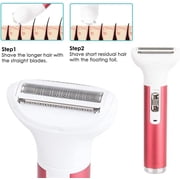 Obacre Electric Razor for Women,5 in 1 Cordless Face Shaver Set, Wet & Dry Lady Hair Remover, Painless Facial & Body Hair Exfoliation USB Rechargeable, for Bikini Line, Nose Hair, Eyebrow, Arm, Leg