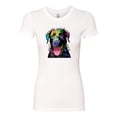 thumbnail image 2 of Love Can Make a Tail Wag Pitbull Dog Lover Womens Slim Fit Junior Tee, White, Small, 2 of 3