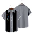 thumbnail image 3 of Camisa de bolos Winsinop para hombre con un divertido tema navideño hawaiano, 3 of 5