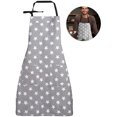 thumbnail image 3 of delantal de cocina de mujer, delantal de estrellas con bolsillo, delantal de mujer ajustable, delantal de cocina de mujer, para mujeres que cocinan trabajo doméstico, para cocinar u hornear Fokelyi LKX-1437-2, 3 of 6