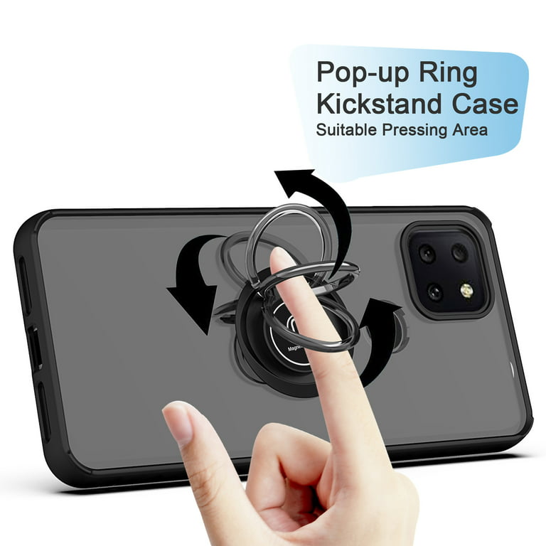 Poetic Cases Apple iPhone 15 Case with Ring Stand Black