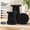 Black, variant on Collapsible Folding Camping Stool, Portable Telescoping Compact Chair, Lightweight Retractable Seat or Foot Rest for Travel, Outdoor, Parties, Queues